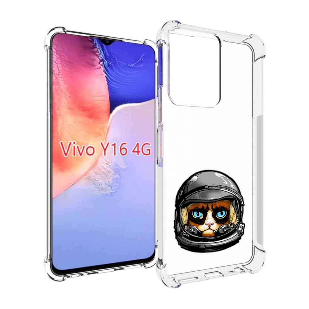 

Чехол MyPads кот космонавт для Vivo Y16 4G/ Vivo Y02S, Прозрачный, Tocco