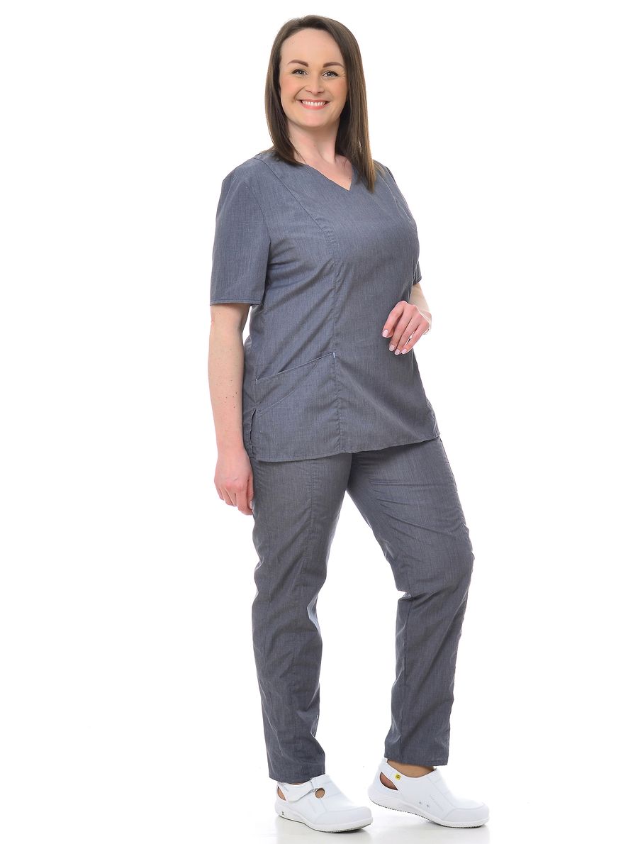 фото Костюм медицинский женский medicalwear сантана 5 117 серый 54 ru