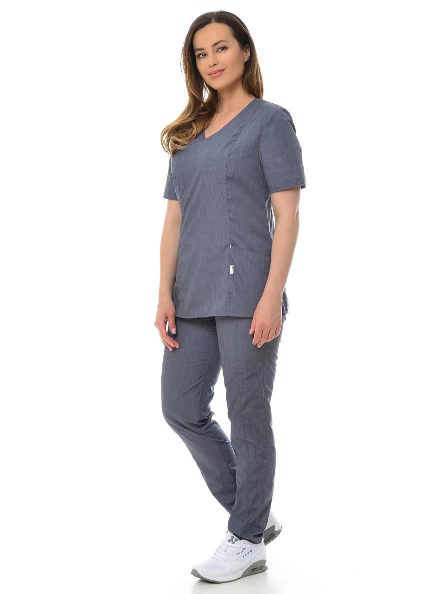 фото Костюм медицинский женский medicalwear сантана 5 117 серый 50 ru