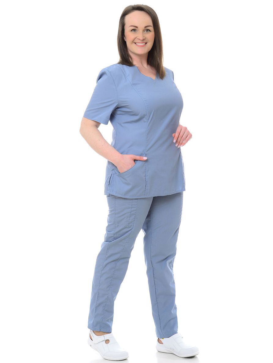 фото Костюм медицинский женский medicalwear сантана 5 117 серый 54 ru