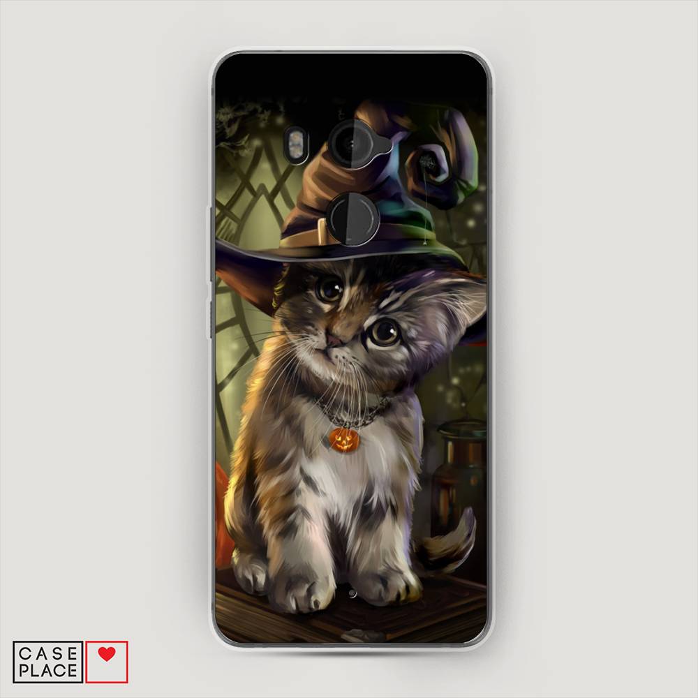

Чехол Awog на HTC U11 Plus / Эйчтиси U11 Plus "Кот на Хэллоуин", Разноцветный, 102150-2