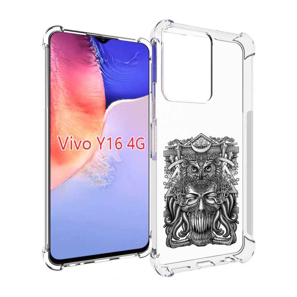 

Чехол MyPads зубастая сова для Vivo Y16 4G/ Vivo Y02S, Прозрачный, Tocco