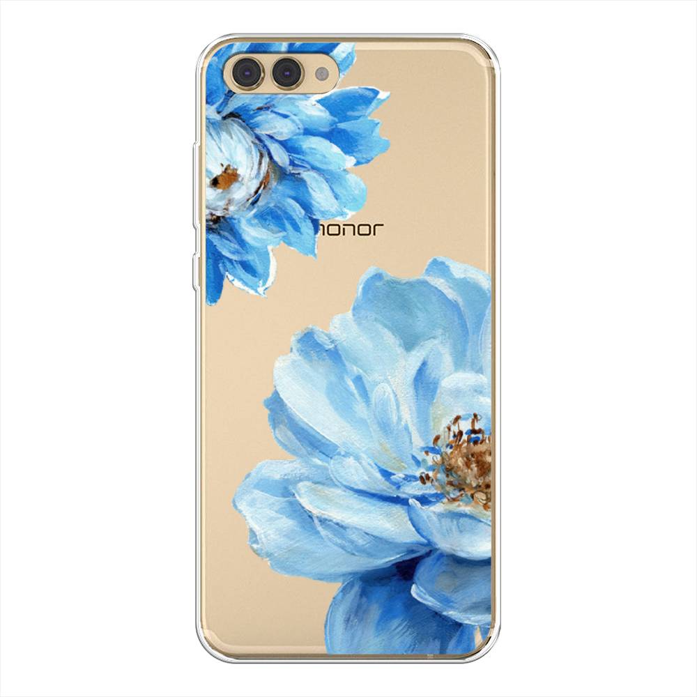 

Чехол Awog на Honor V10 (View 10) "Голубые клематисы", Голубой, 65150-8