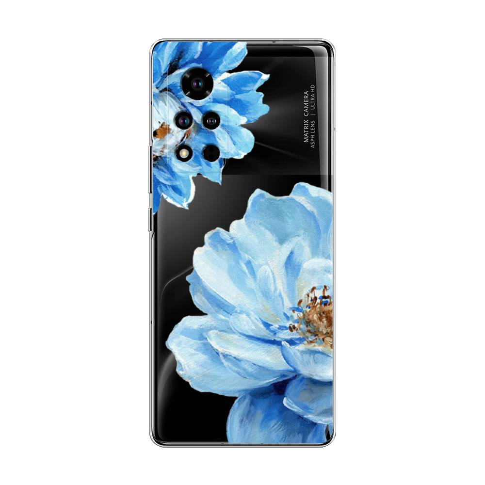 фото Чехол awog "голубые клематисы" для honor v40