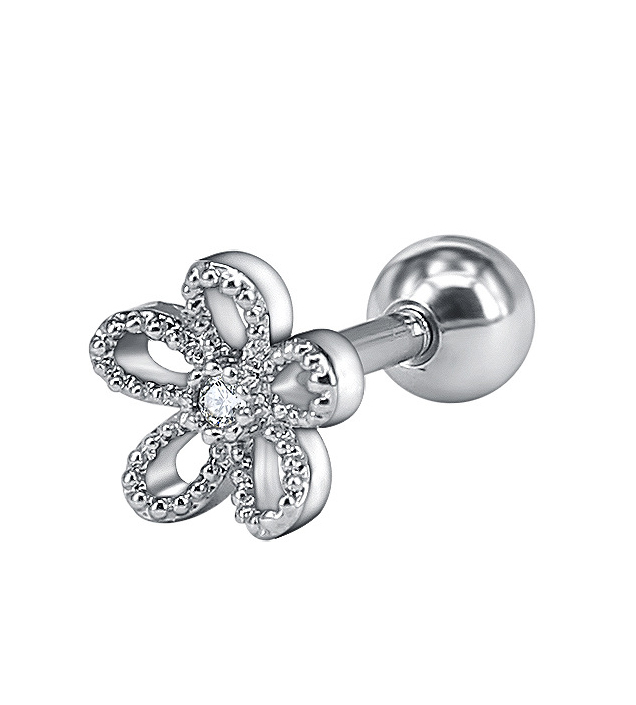 

Пирсинг для уха из стали с фианитом 4Love4You PR-MBN-050, PR-MBN-050