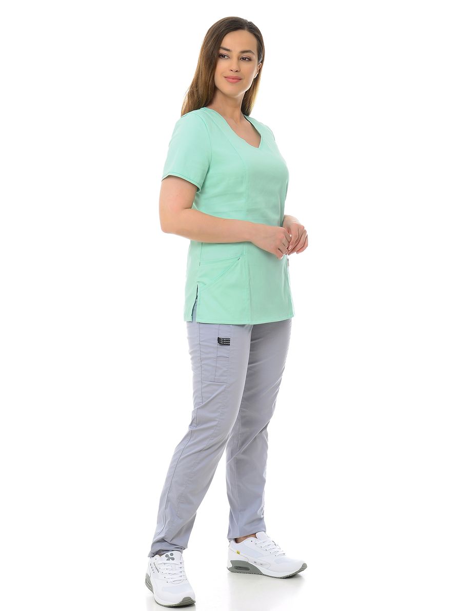 фото Костюм медицинский женский medicalwear сантана 5 117 зелёный 52 ru