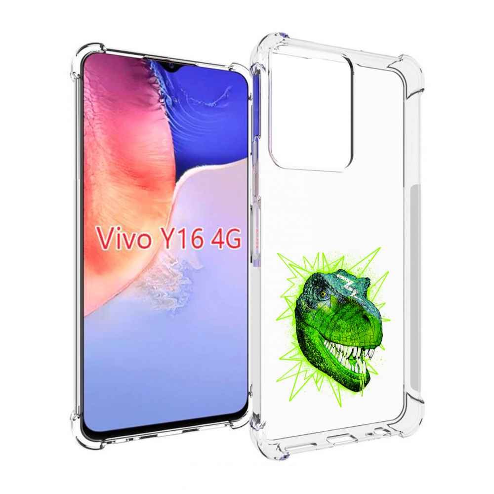 

Чехол MyPads зеленый динозавр для Vivo Y16 4G/ Vivo Y02S, Прозрачный, Tocco