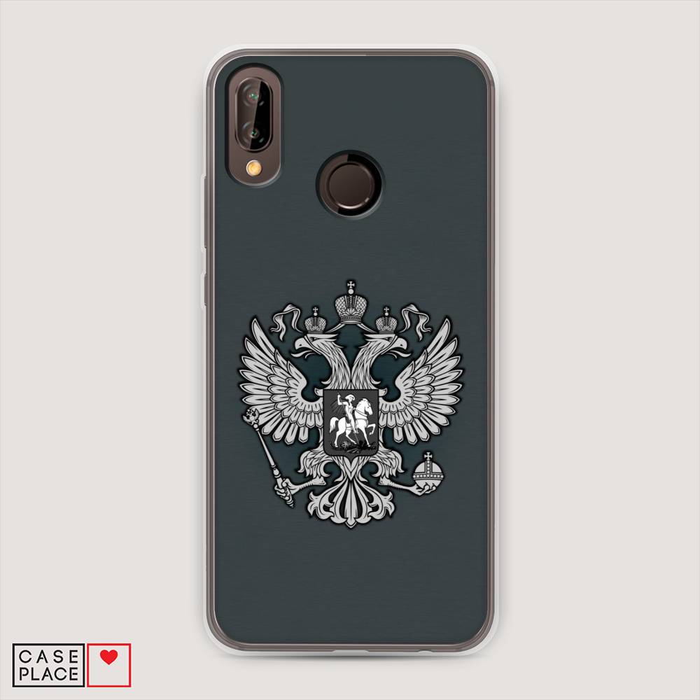 фото Чехол awog "герб россии серый" для huawei nova 3