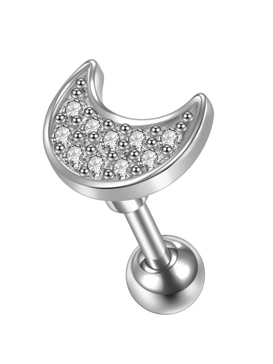 

Пирсинг для уха из стали с фианитом 4Love4You PR-MBN-073, PR-MBN-073