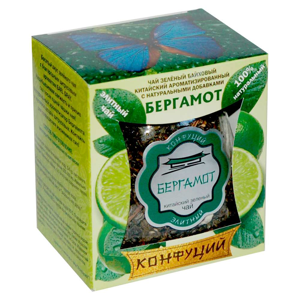 

Чай Конфуций Бергамот, зеленый с добавками, 90 гр