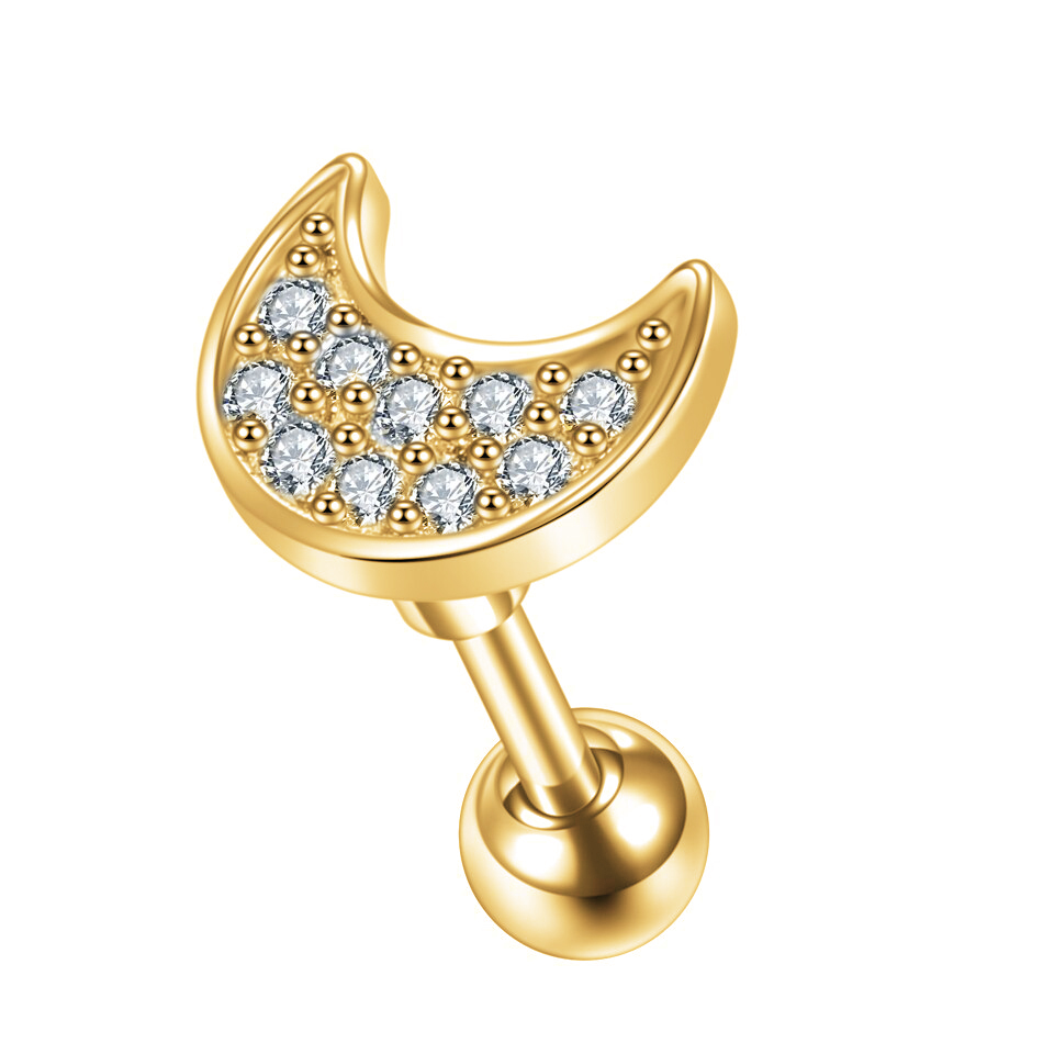 

Пирсинг для уха из стали с фианитом 4Love4You PR-MBN-073, PR-MBN-073