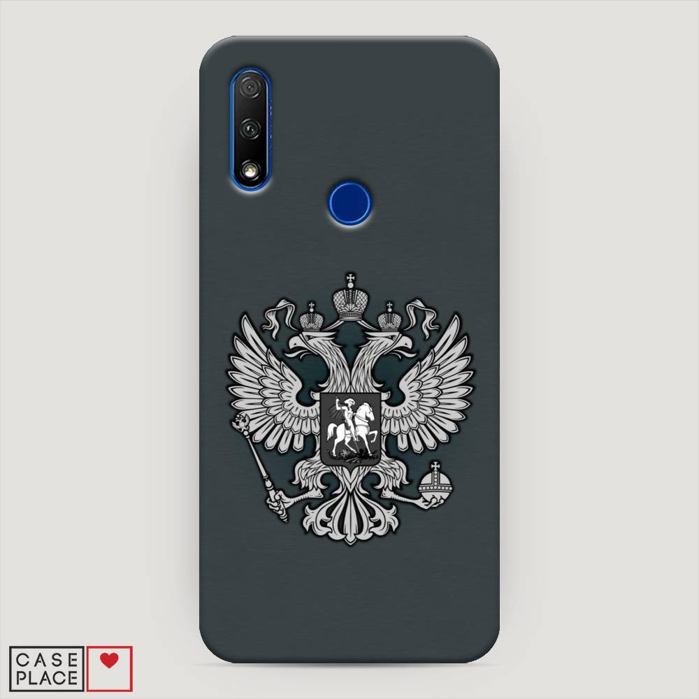 фото Чехол awog "герб россии серый" для honor 9x