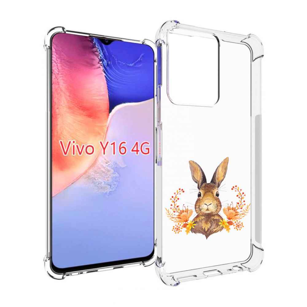 

Чехол MyPads зайка в цветах для Vivo Y16 4G/ Vivo Y02S, Прозрачный, Tocco
