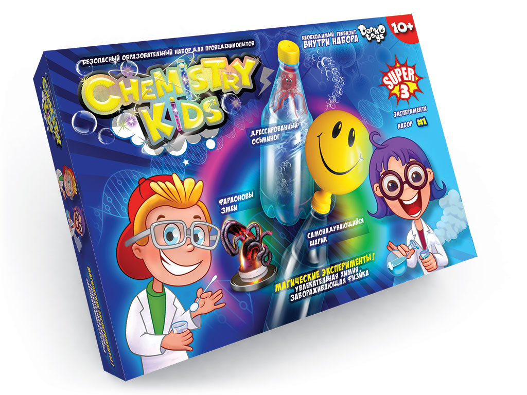 фото Набор для опытов danko toys chemistry kids магические эксперименты №1