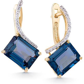 

Серьги женские из золота Magic Stones 02-1-821-1101-011, фианит/топаз, 02-1-821-1101-011