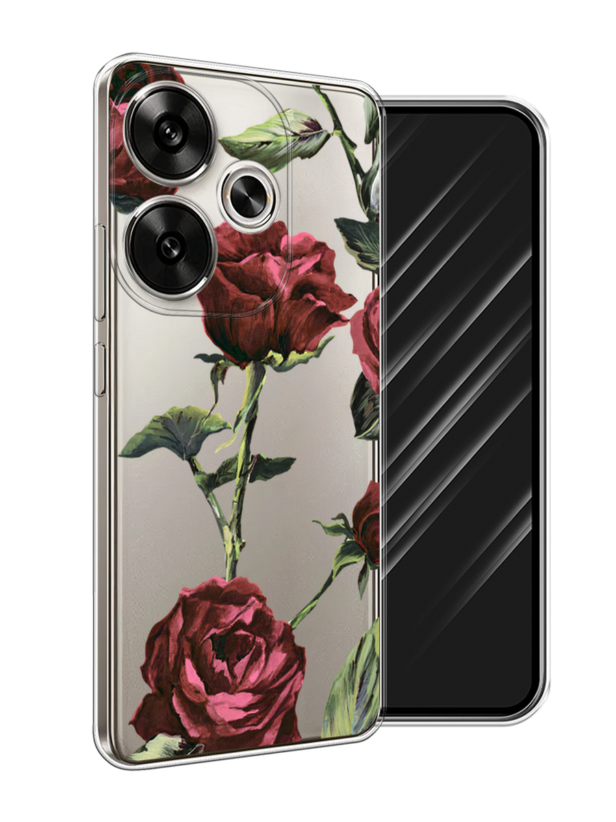 

Чехол Awog на Xiaomi Redmi Turbo 3 "Бордовые розы фон", Бордовый, 322150-1