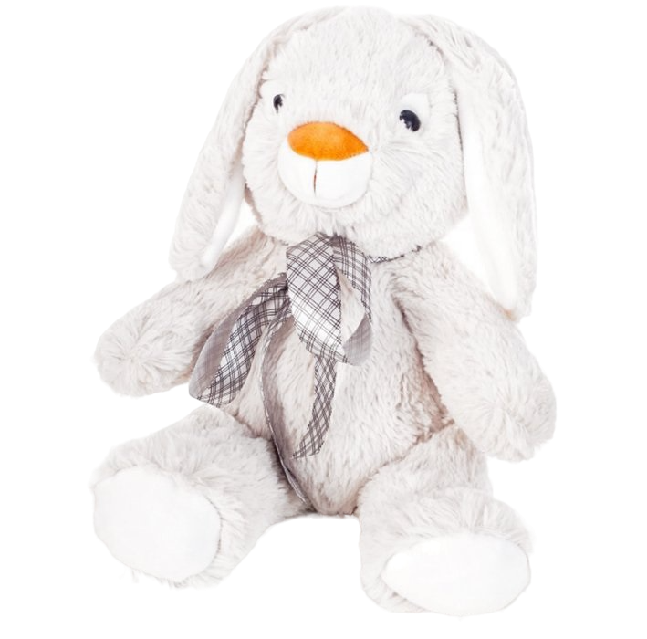 фото Мягкая игрушка malvina заяц мартин, белый, с бантом 21.174.3