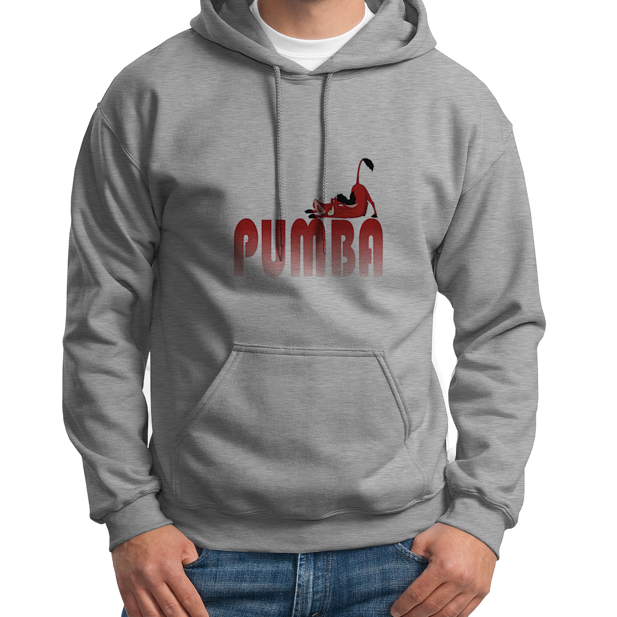 

Худи унисекс CoolPodarok пумба белое 44 RU, CX44S01351
