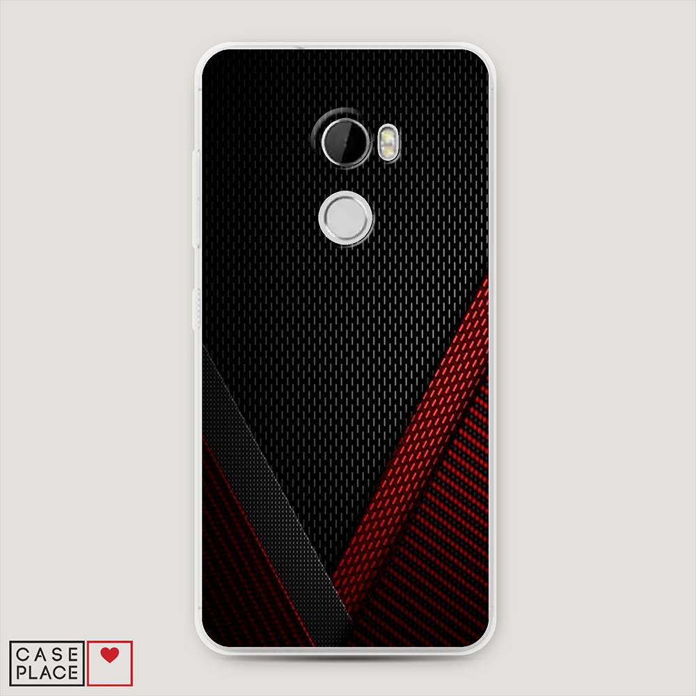 фото Чехол awog "красный карбон" для htc one x10