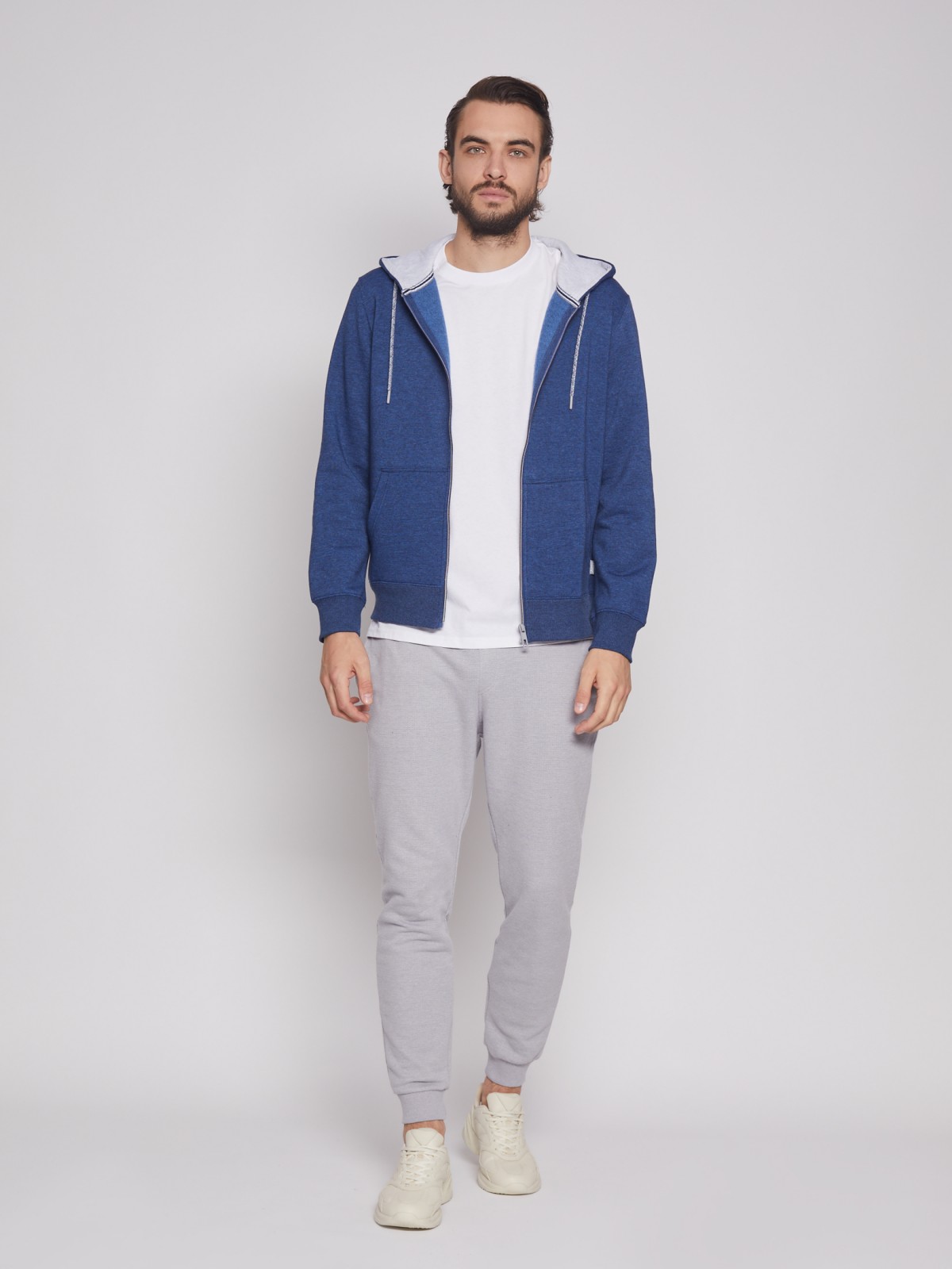 

Толстовка мужская Zolla 212314304012 синяя 3XL, 212314304012
