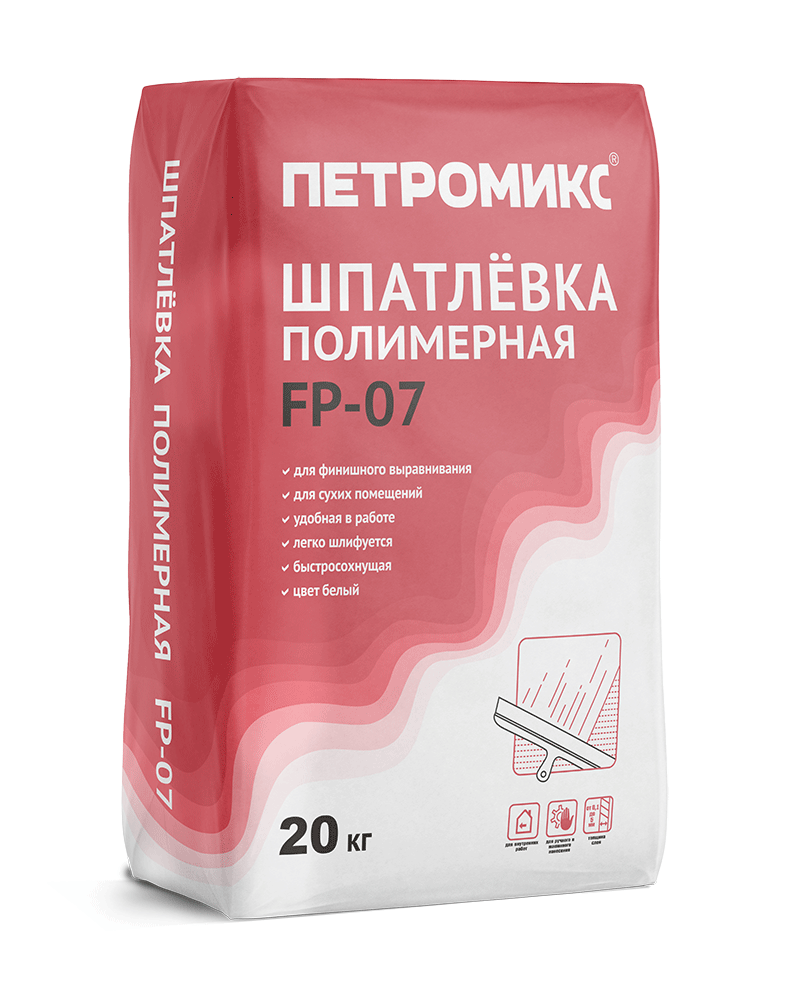 Шпатлевка Петромикс FP-07 ШФ полимерная 20 кг полимерная шпатлевка kiilto
