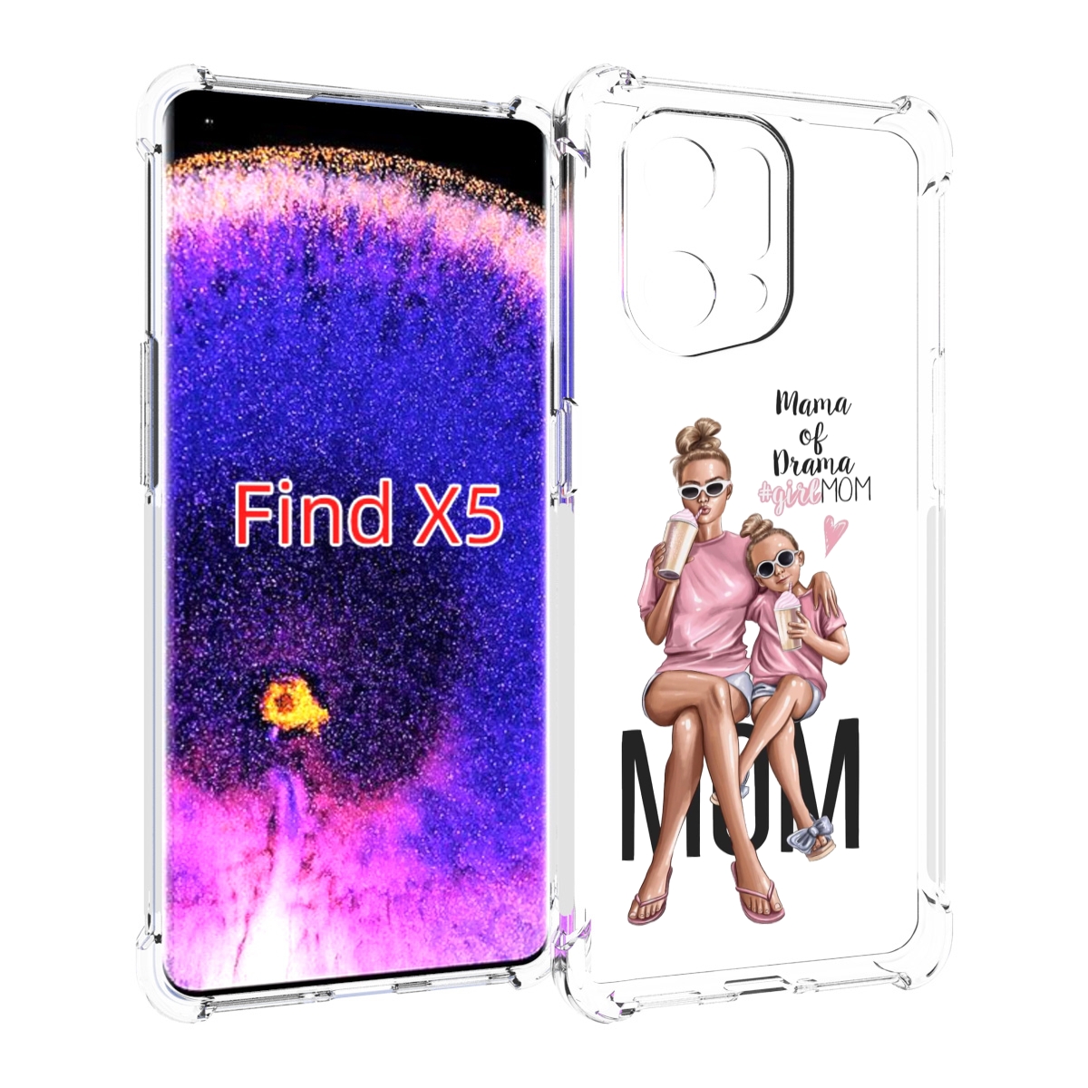 

Чехол MyPads Мама-мечты женский для Oppo Find X5, Прозрачный, Tocco