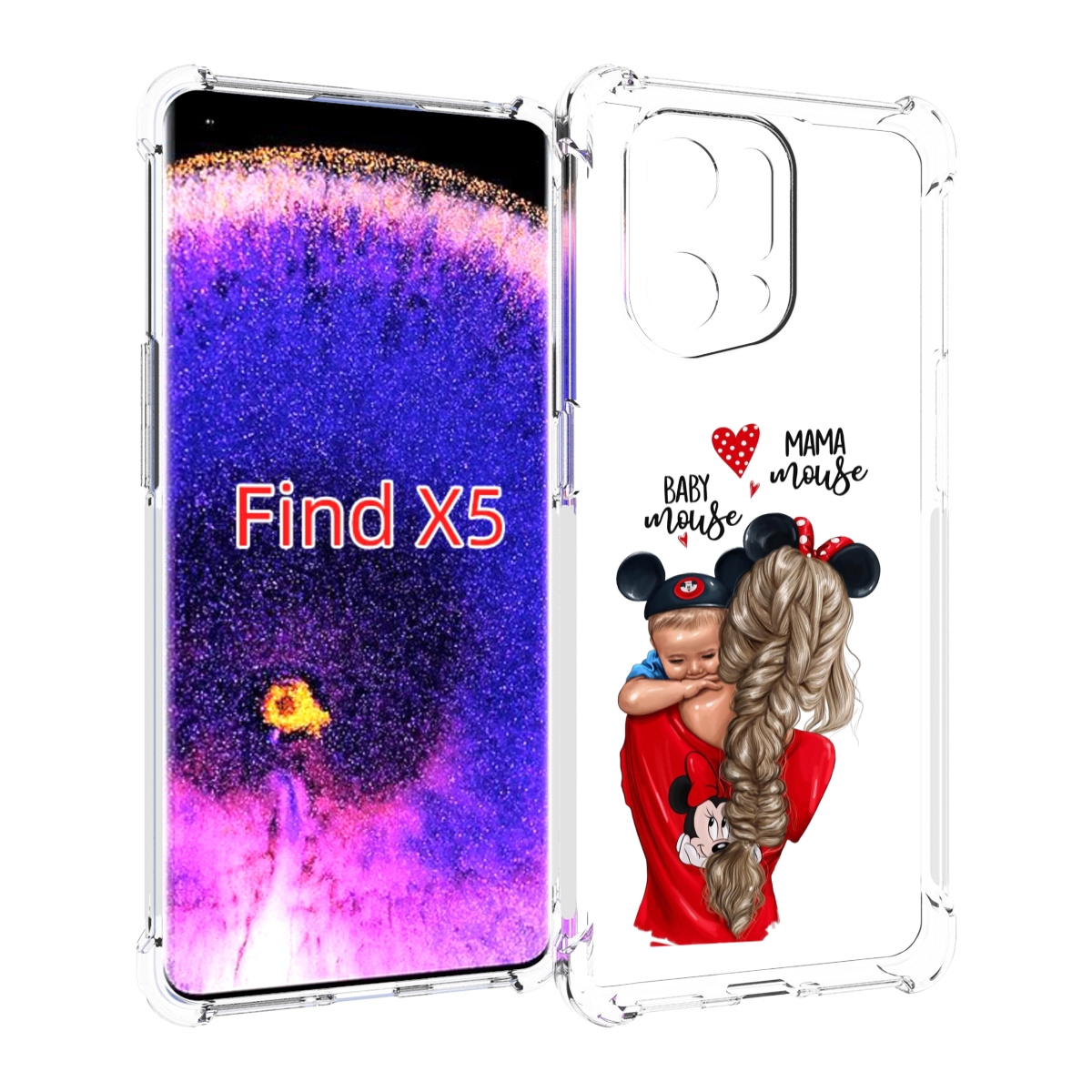 

Чехол MyPads Мама-маус женский для Oppo Find X5, Прозрачный, Tocco