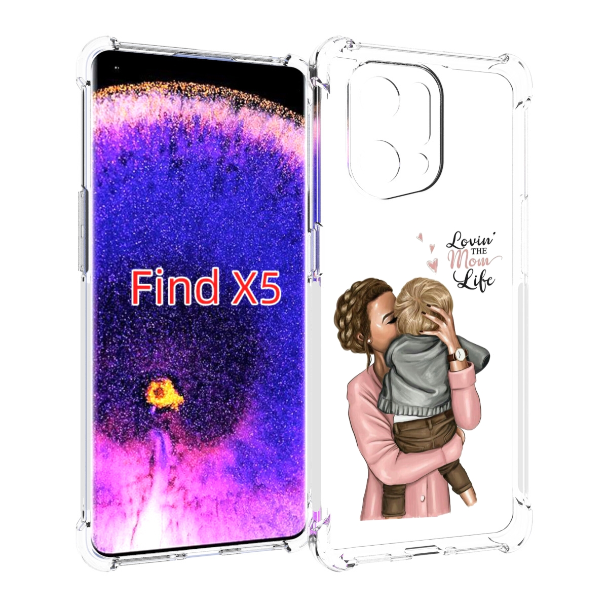 

Чехол MyPads Любовь-мамы детский для Oppo Find X5, Прозрачный, Tocco