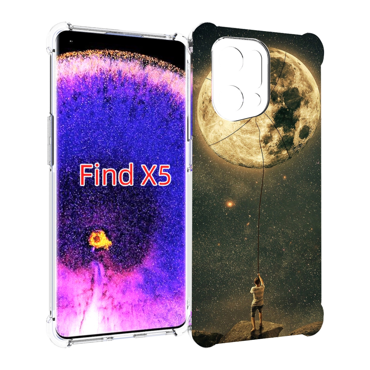 

Чехол MyPads Луна-светит для Oppo Find X5, Прозрачный, Tocco