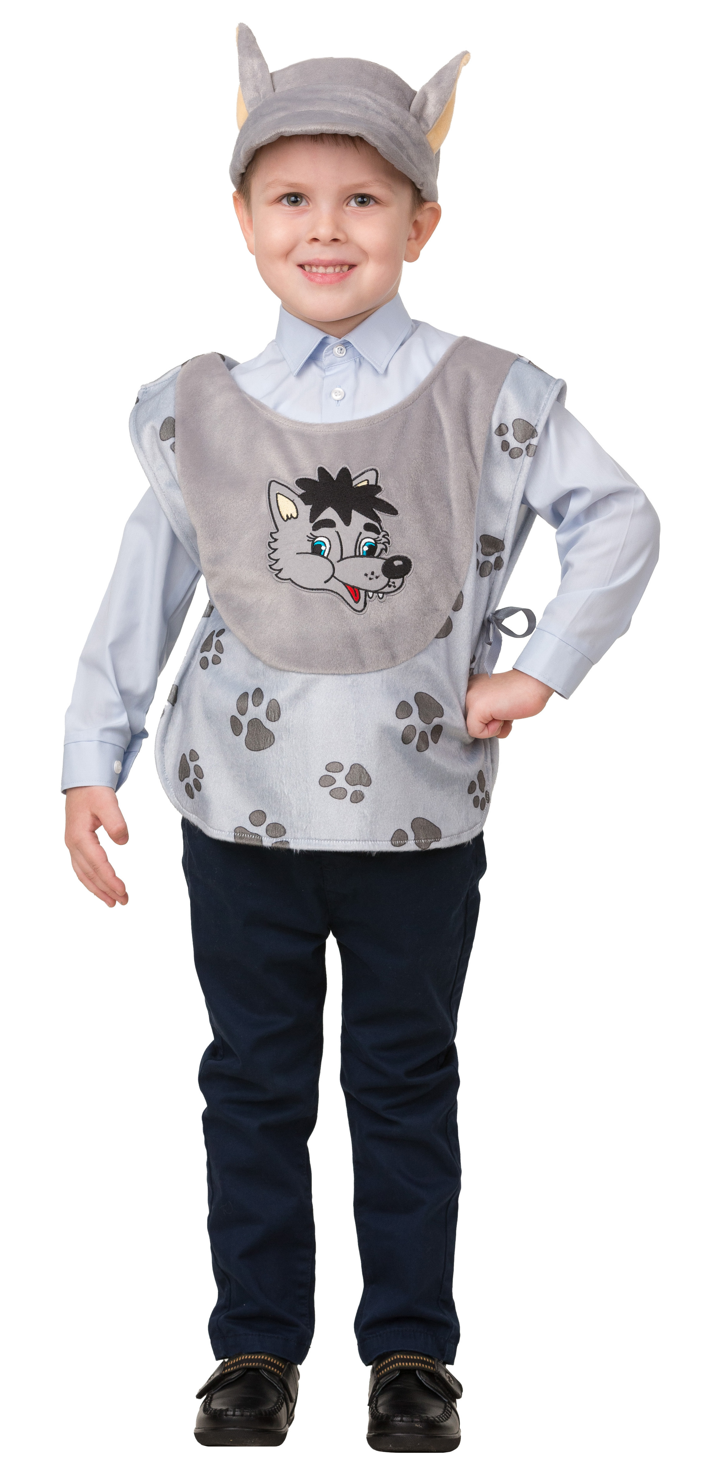 Костюм Батик Волка Плюш Детский 28 (110 см) костюм батик кот плюш детский 28 110 см
