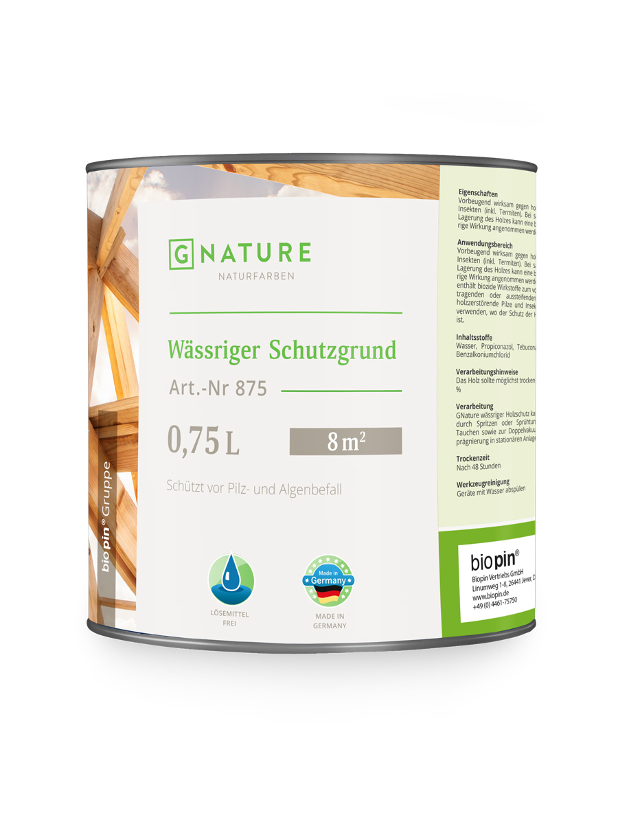 

GNature 875, Wassriger Schutzgrund Грунт - антисептик водоразбавимый 0,75 л, Прозрачный