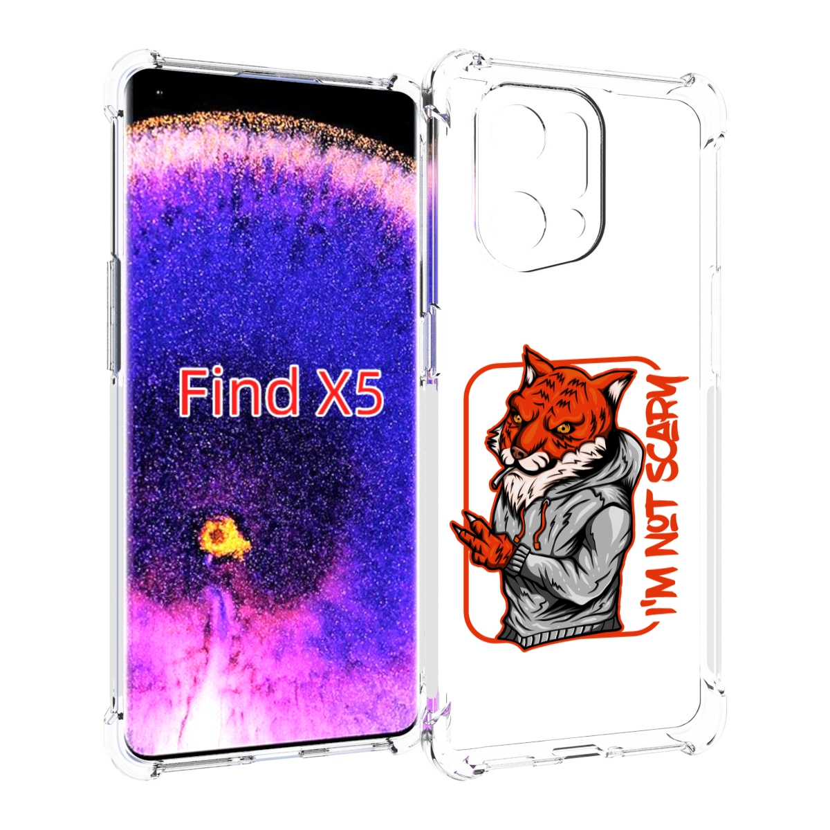 

Чехол MyPads Лис для Oppo Find X5, Прозрачный, Tocco