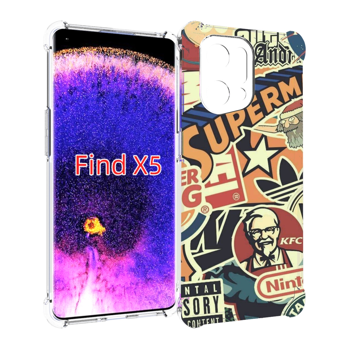 

Чехол MyPads Лейблы-на-постере для Oppo Find X5, Прозрачный, Tocco