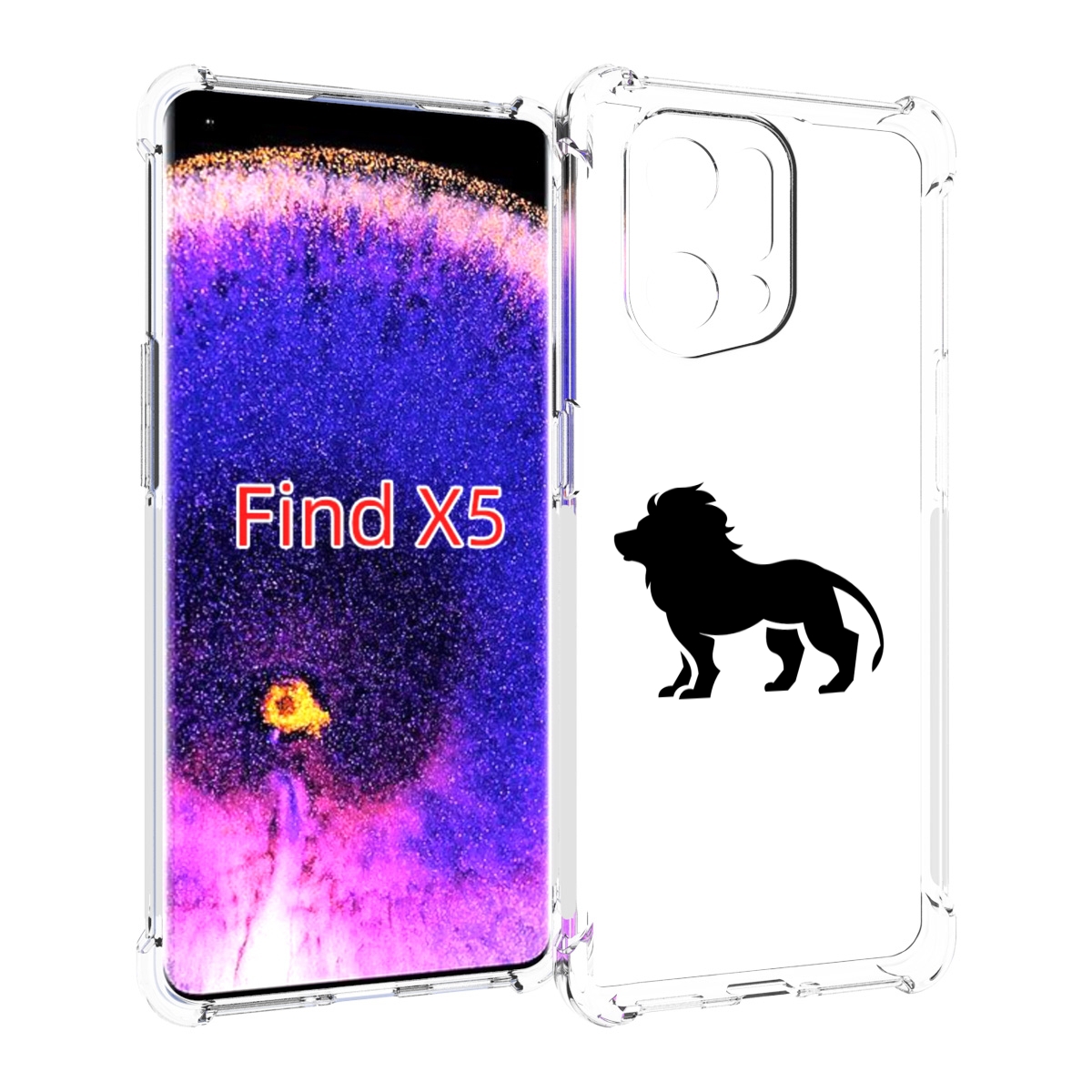

Чехол MyPads Лев для Oppo Find X5, Прозрачный, Tocco