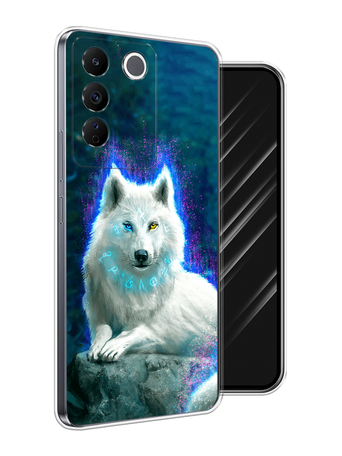 

Чехол Awog на Vivo V27e "Белоснежный волк", Белый;зеленый;фиолетовый, 268350-1