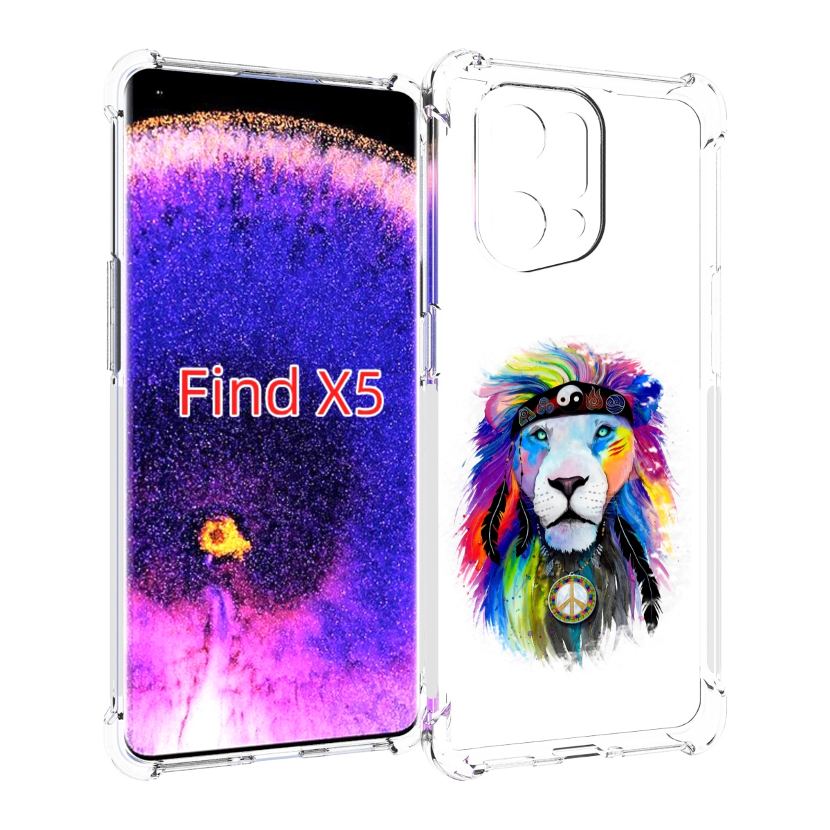 

Чехол MyPads Лев 3 для Oppo Find X5, Прозрачный, Tocco