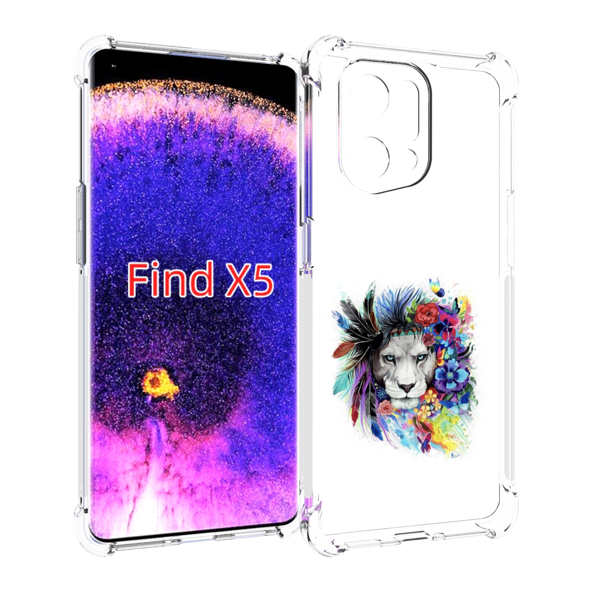 

Чехол MyPads Лев 2 для Oppo Find X5, Прозрачный, Tocco