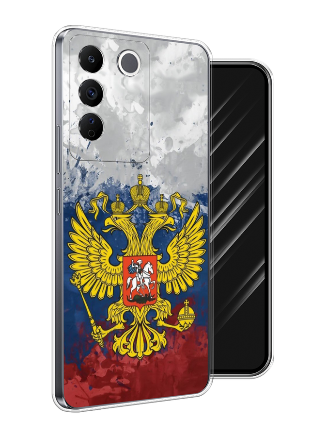 

Чехол Awog на Vivo V27e "РФ", Белый;синий;красный, 268350-1