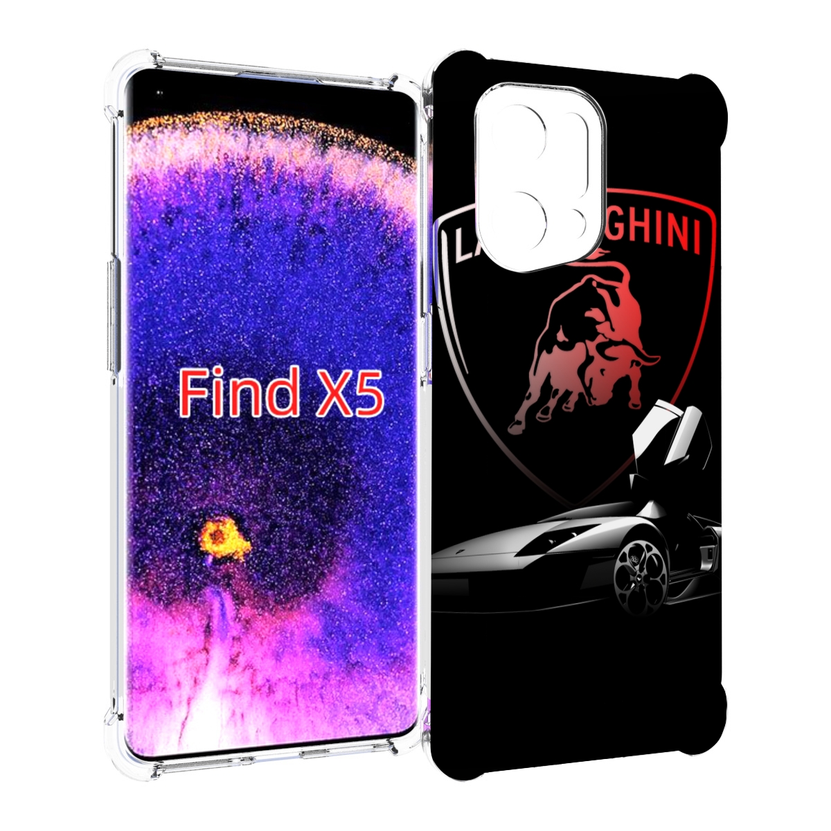 

Чехол MyPads Ламборгини-black мужской для Oppo Find X5, Прозрачный, Tocco
