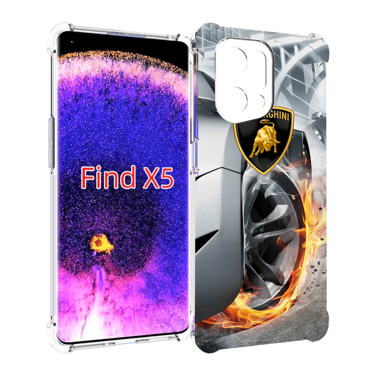 

Чехол MyPads Ламборгини мужской для Oppo Find X5, Прозрачный, Tocco