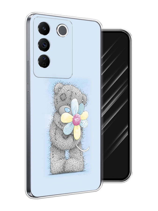 

Чехол Awog на Vivo V27e "Me to you с ромашкой", Голубой;серый;желтый, 268350-1
