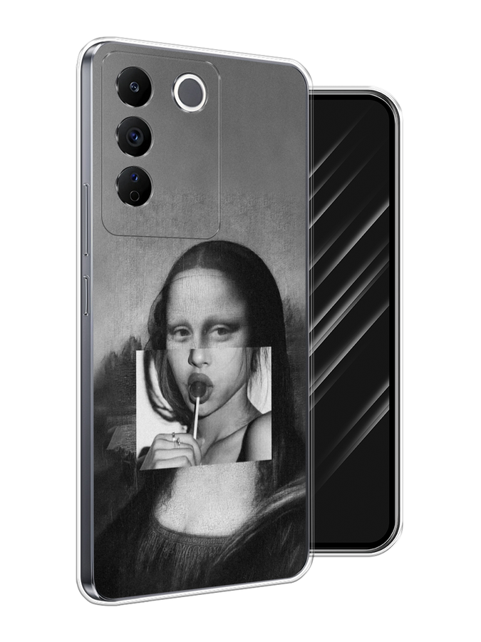 

Чехол Awog на Vivo V27e "Mona Lisa sucking lollipop", Серый, 268350-1