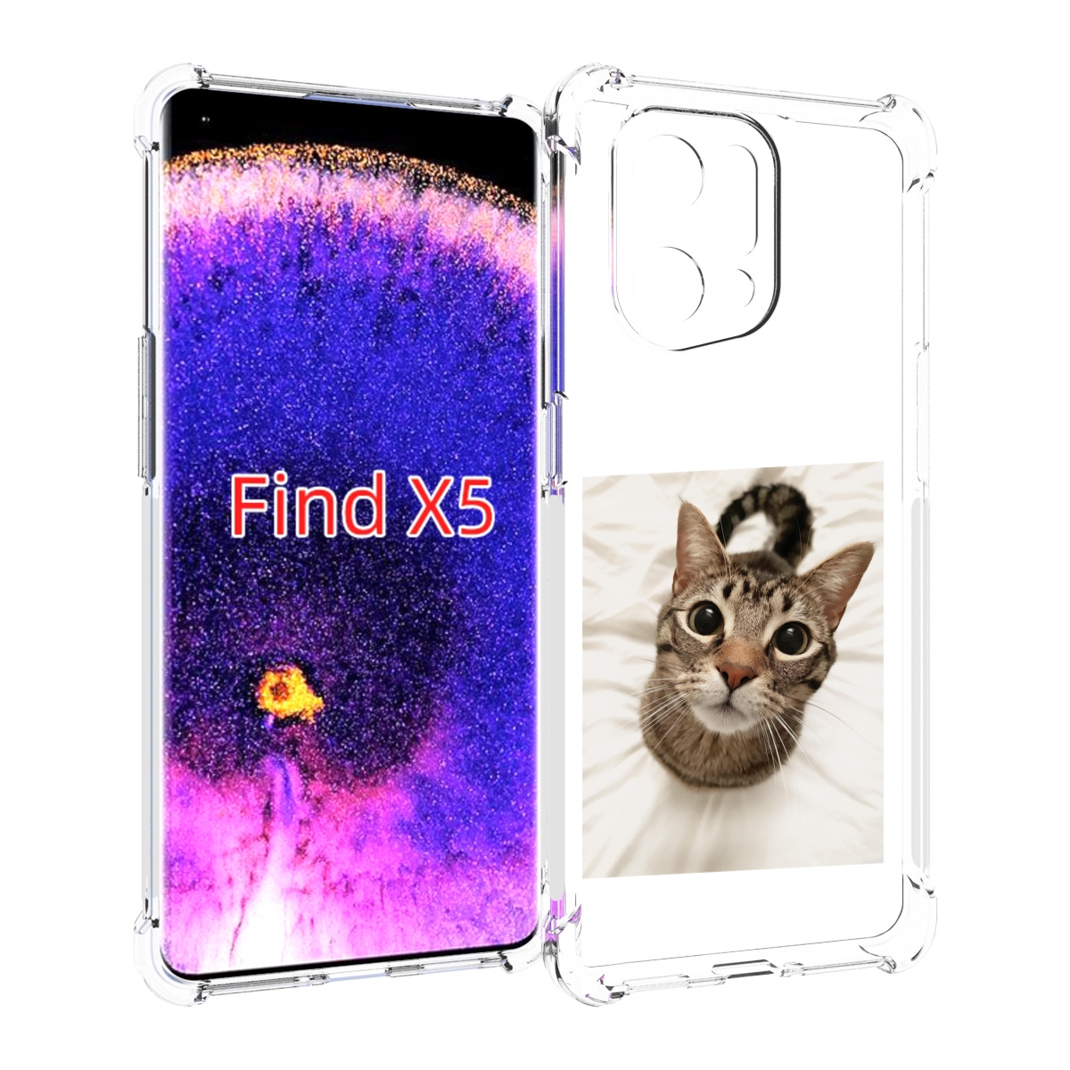 

Чехол MyPads Котик для Oppo Find X5, Прозрачный, Tocco
