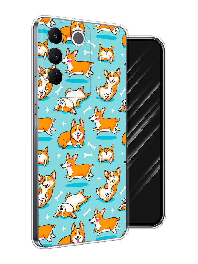 

Чехол Awog на Vivo V27e "Веселые корги", Коричневый, 268350-1