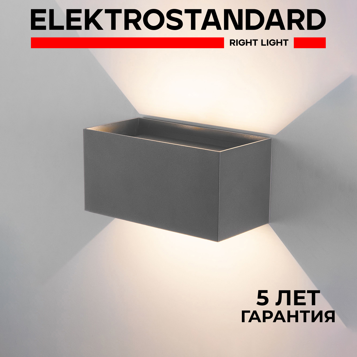 

Уличный настенный LED светильник Elektrostandard Winner Double 35137/W 12W IP54 серый, Winner