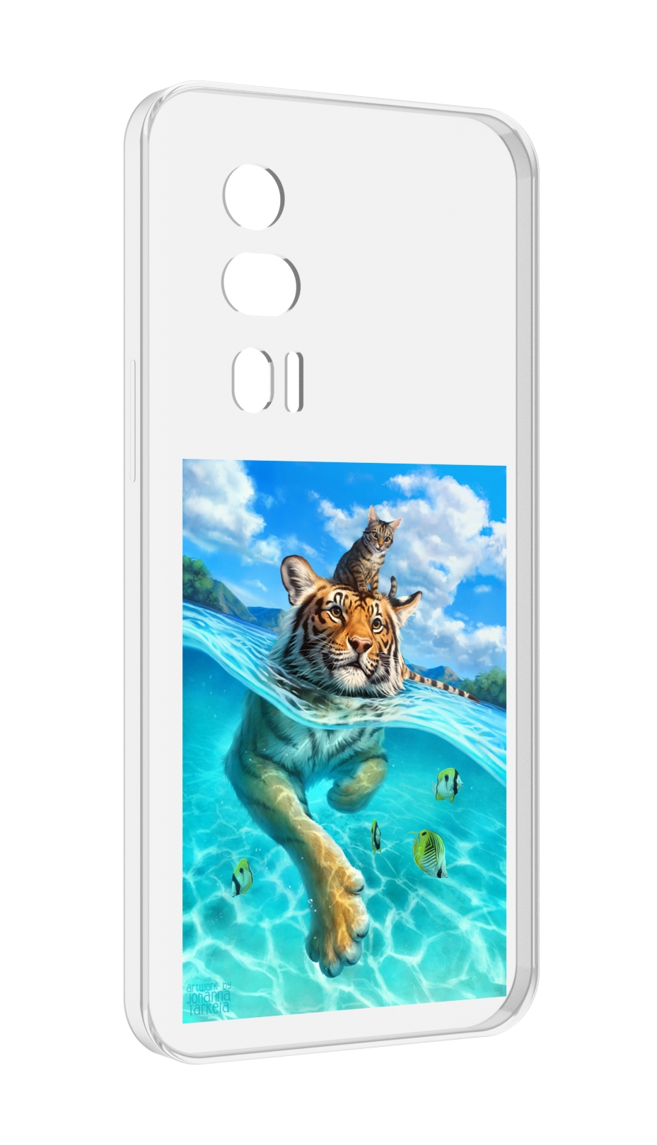 

Чехол MyPads Кот-на-тигре для Xiaomi Redmi K60 противоударный, Tocco