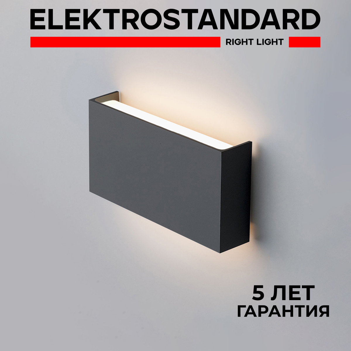

Уличный настенный LED светильник Elektrostandard Golf 1705 Techno 10W 3000К IP54 графит, Golf