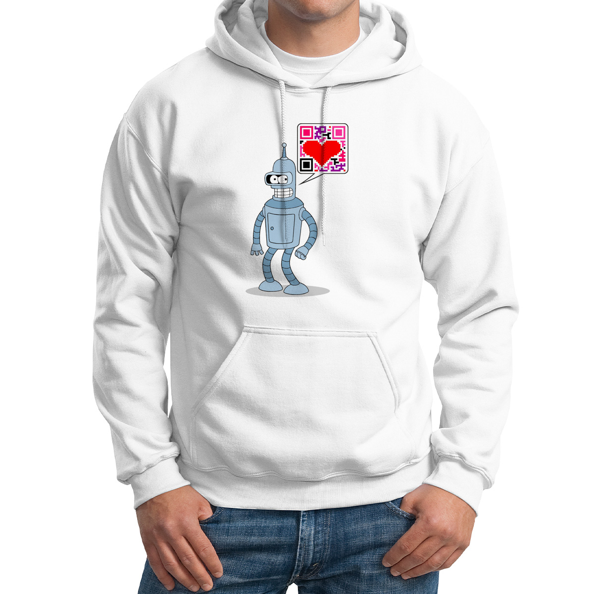 

Худи унисекс CoolPodarok Бендер есть пара белое 48 RU, M0114038