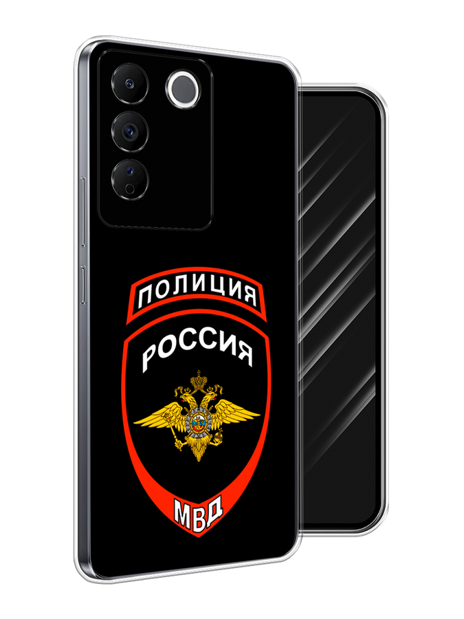 Чехол Awog на Vivo V27e "Полиция шеврон" 268350-1 черный,  красный,  белый