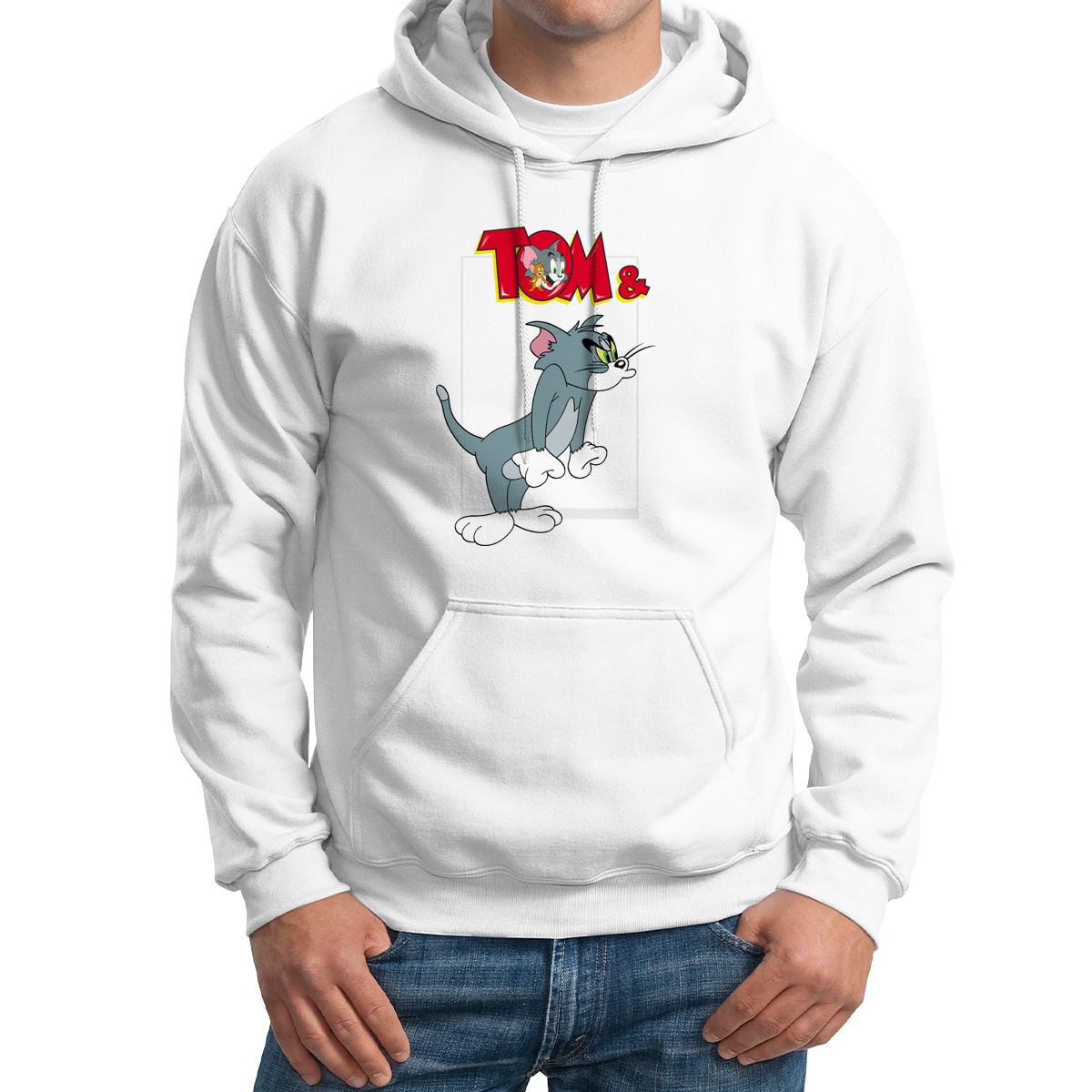 

Худи унисекс CoolPodarok Том белое 48 RU, M0114004